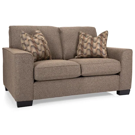 Causal Loveseat with Track Arms